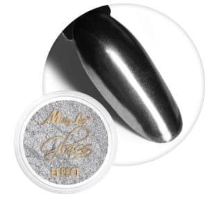 Chrome Mirror Effect prah za nohte - Silver 02