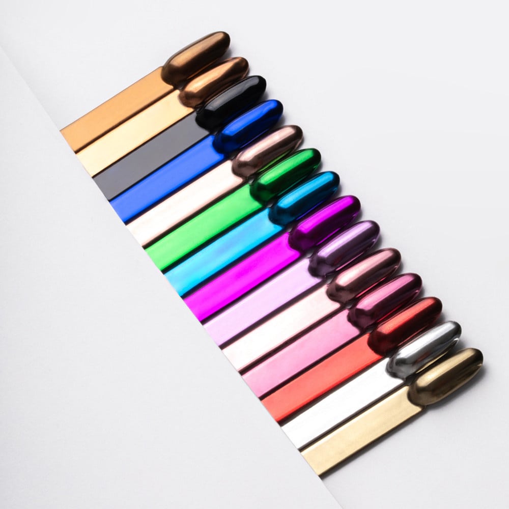Chrome Mirror Effect prah za nohte - Dark Golden Pink 05 - slika 5