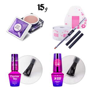 Profesionalni gel AP Perfect French Milkshake 15 g - komplet