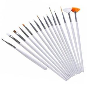 Set čopičev 15 kos BELI