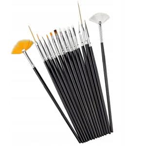 Set čopičev 15 kos ČRNI