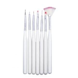 Set čopičev 7 kos BELI krajši