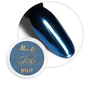 Chrome Mirror Effect prah za nohte - Blue 08