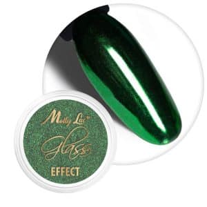 Chrome Mirror Effect prah za nohte - Green 09