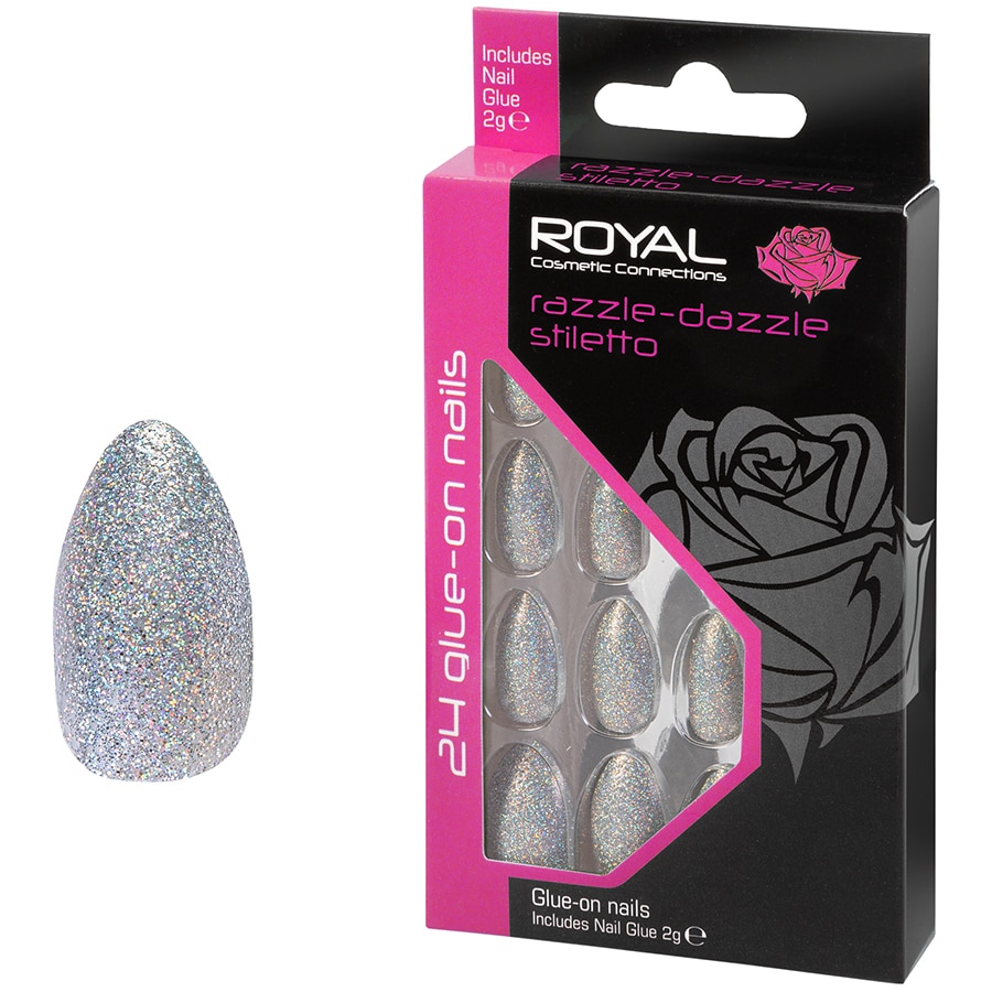 Umetni nohti z lepilom - Razzle-Dazzle Stiletto