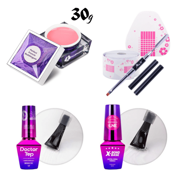 Profesionalni gel AP Perfect French Bubblegum 30 g - komplet