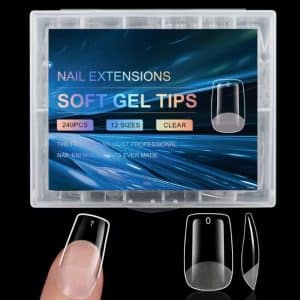 Umetne konice nohtov - KVADRAT clear 240 kos