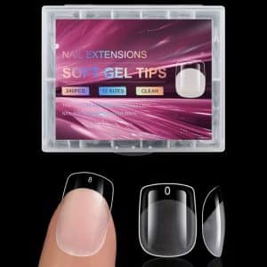 Umetne konice nohtov - KVADRAT KRATKI clear 240 kos