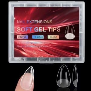 Umetne konice nohtov - MANDELJ clear 240 kos