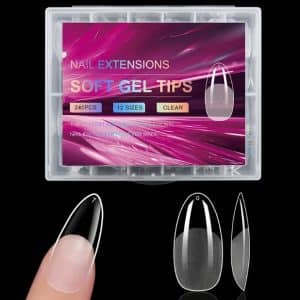 Umetne konice nohtov - OVAL clear 240 kos