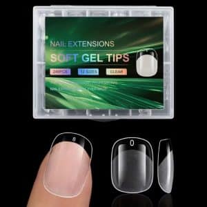 Umetne konice nohtov - POLOKROGLE clear 240 kos