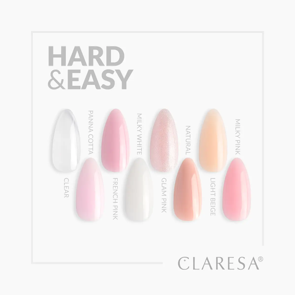 Claresa UV Gel Hard&Easy Milky White 12 g - slika 4