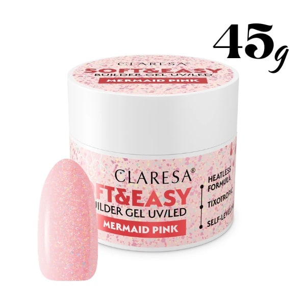 Claresa UV Gel Soft&Easy Mermaid Pink 45 g