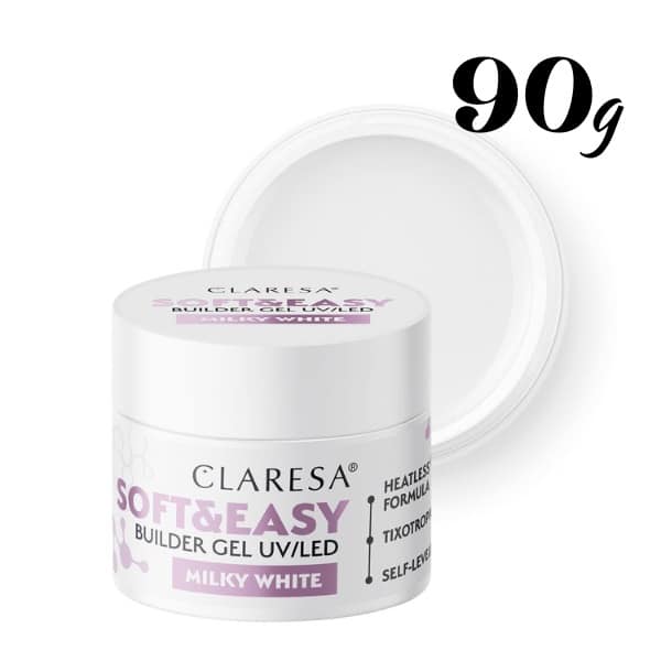 Claresa UV Gel Soft&Easy Milky White 90 g