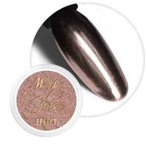 Chrome Mirror Effect prah za nohte - Brown 10