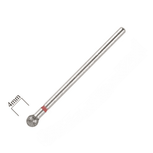 Diamantni nastavek kroglica 4 mm - RDEČ