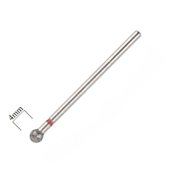 Diamantni nastavek kroglica 4 mm - RDEČ