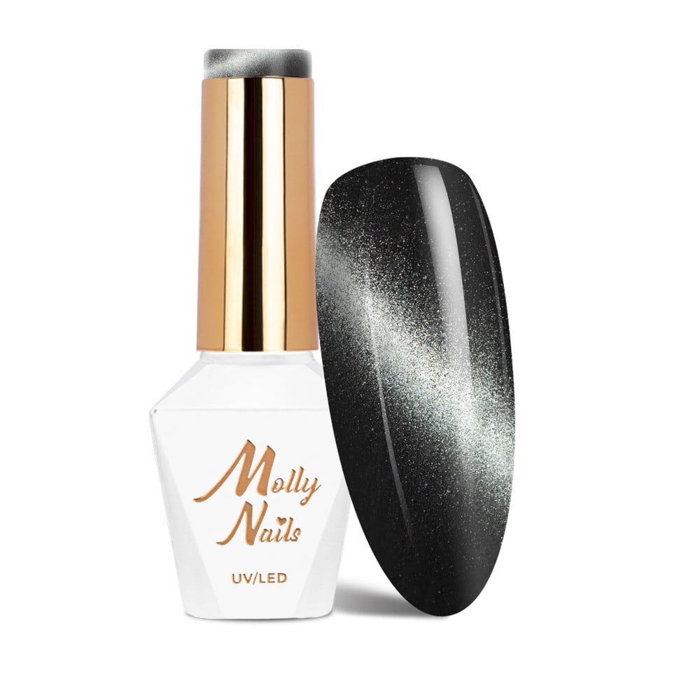 UV lak Molly Nails Cat Eye Black Obsession 240